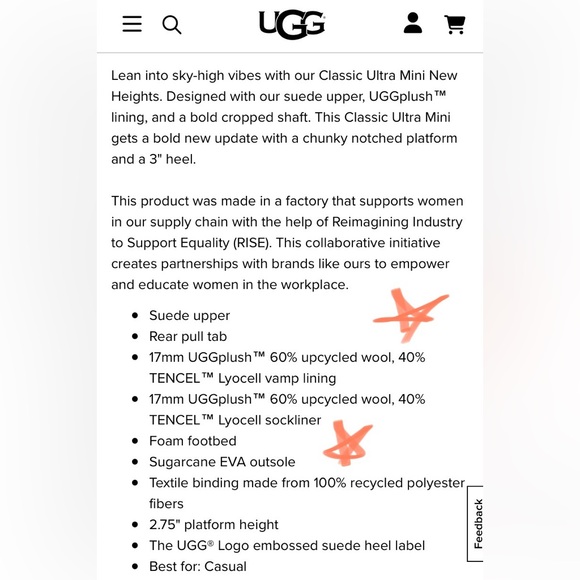 UGG The Classic Ultra Mini New Heights Boots ✨ Mustard Seed Size 8 | suede - Picture 9 of 16